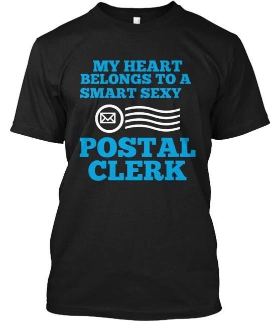 My heart belongs to a postal clerk T-Shirt Made in the USA Size S 5XL 2XL