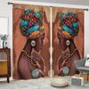 2pcs,Boho Women Print Curtain Rod Pocket Mount,Digital Printing Curtains,Polyester Material,Suitable For Living Room,Bedroom