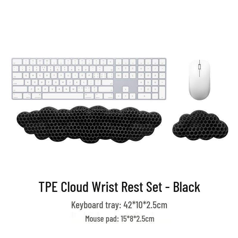 TPE Cloud Hollow Breathable Keyboard Wrist Rest - Washable Office Wrist Support