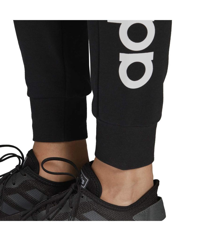 Adidas FRU93 Linear Logo Sweat Japan to Japanese size Women's Pants, Black/White (DP2398), J/OT (equivalent 2L)
