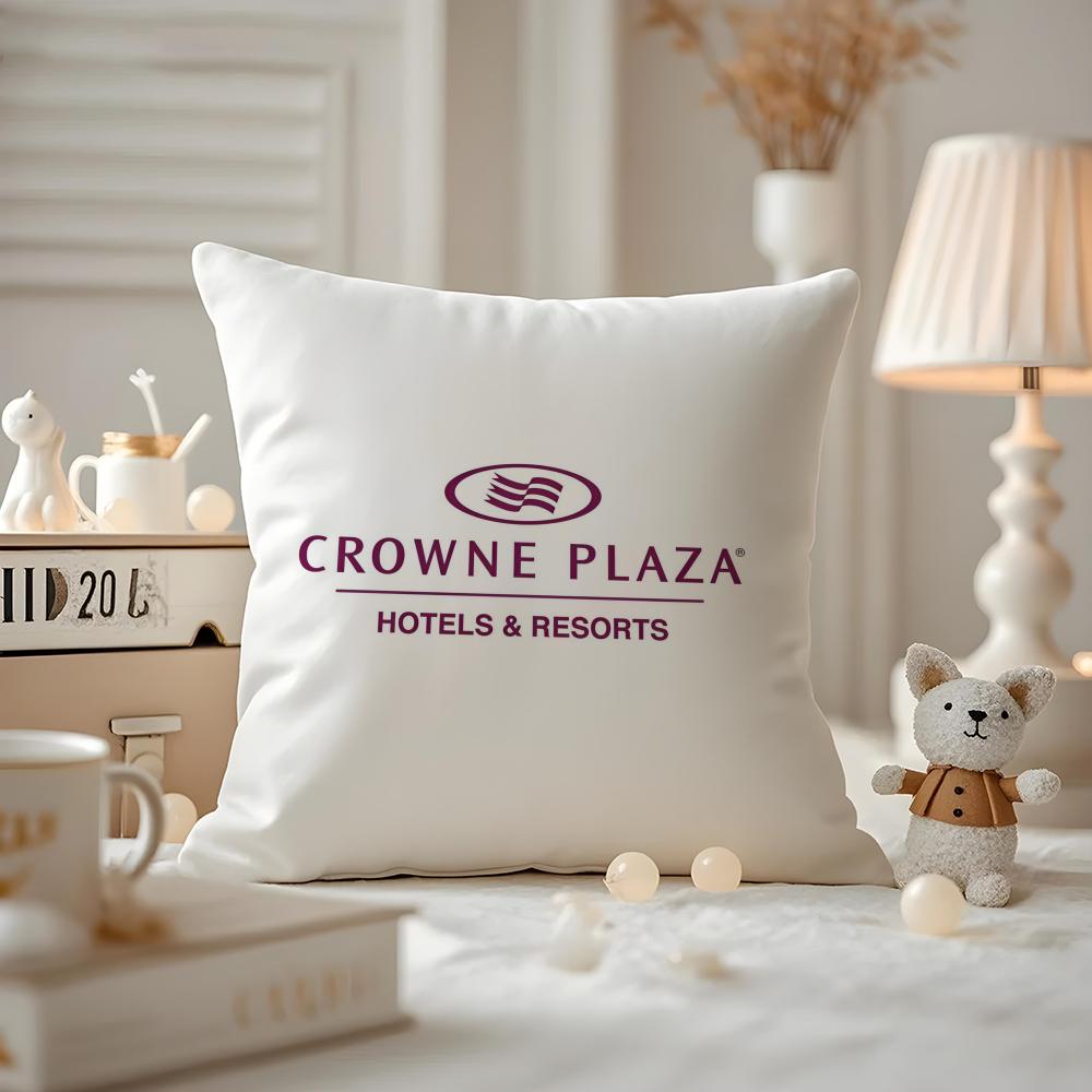 Crowne Plaza Hotel Cushion Cover Anti-dustmite Pillowcase Invisible Zipper Silky Short Plush Sofa Cushion Cover