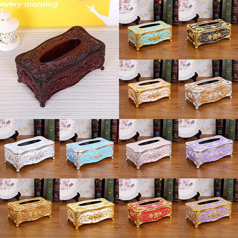 Elegant Tissue Box Cover Chic Napkins Case Holder Hotel Home Desktop Organizer