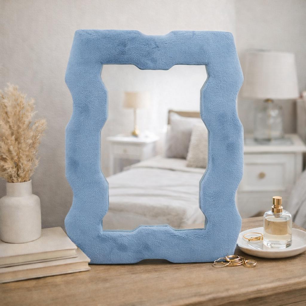 Soft Squiggly Mirror – Chunky Frame – Royal Blue (30.5x22.5x2.3cm)