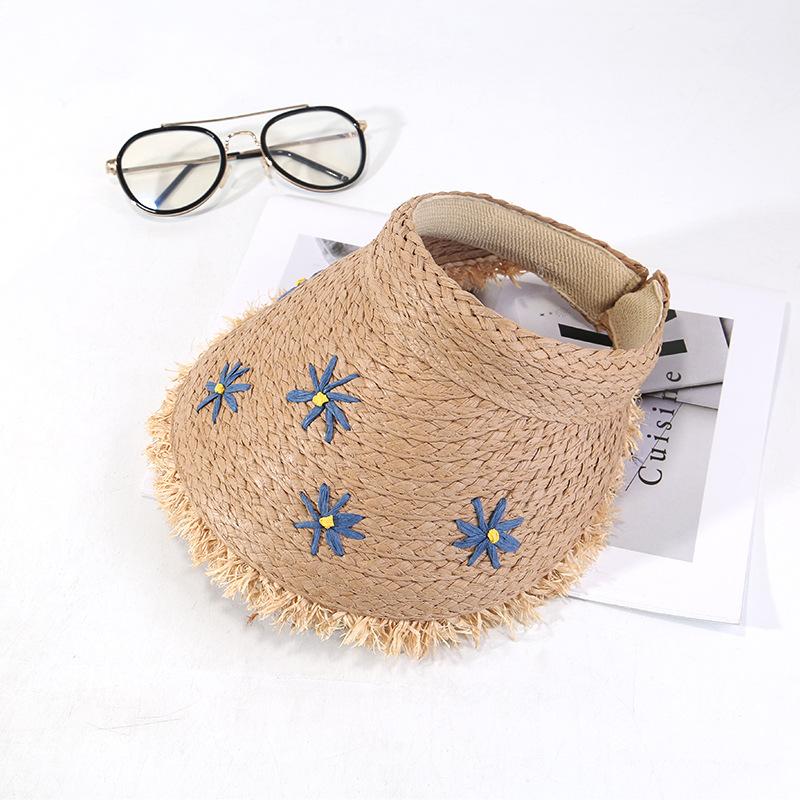 Daisy Flower Straw Hat for Women In Summer Woven Headband Style Sun Hat for Outdoor Beach Vacation Sun Protection Straw Hat