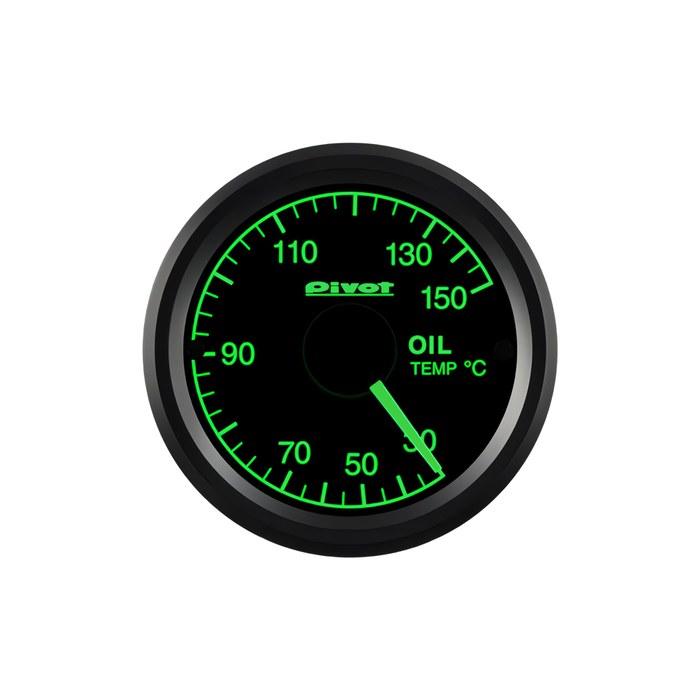 Pivot GT Gauge-52 Oil Temperature Gauge, Green Illumination, GSO-5G (45x57x65mm)