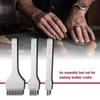 White Steel 2 5 10 Punch Prong Tool Set Lacing Stitching Chisel Set for Leather Crafts
