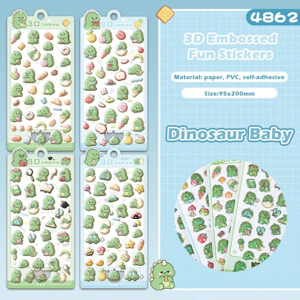 4pcs/Set Capybara 3D Drop Relief Sticker DIY Scrapbooking Journaling Stationery Diary Decor Stationery Stickers Crystal Stickers