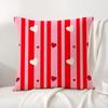 Valentines Day Cushion Cover Natural Linen Organic Fabric DoubleSided Printing Sofa Home Decor Gift Pillow Cover