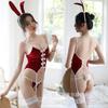 Lencería para Adultos de Alta Gama Chica Conejo y Chica Gato con cordones talla grande uniforme sexy Calcetín Seductor Set 9016
