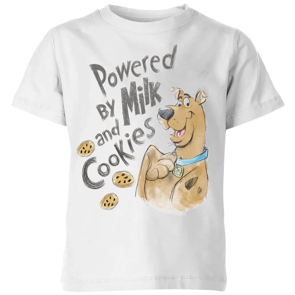 

Scooby Doo Powered By Milk And Cookies Kids T-Shirt - White - 3-4 Years 160