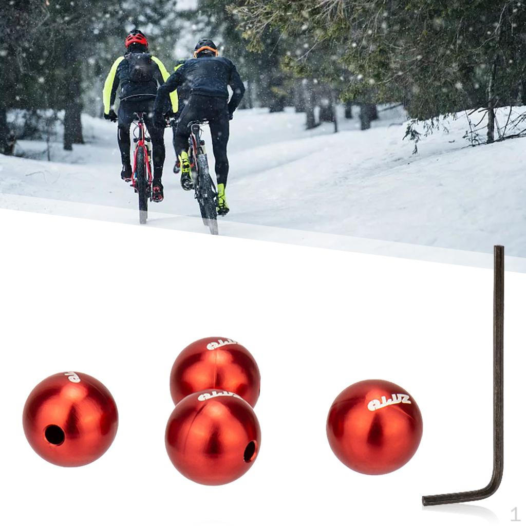 4 Cable End Set Aluminum Alloy Multi- Tips Outer Er Ball Hat s for Cycling Accessory