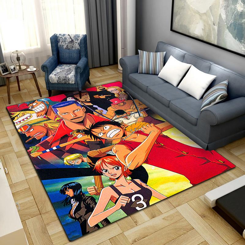

Nami Luffy Zoro Sanji Print Carpet Large Area Rug Non Slip Washable Floor Mat Bedroom Home Decor LXR149 60x90cm