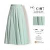Dámská pevná skládaná elegantní midi elastická sukně v pase