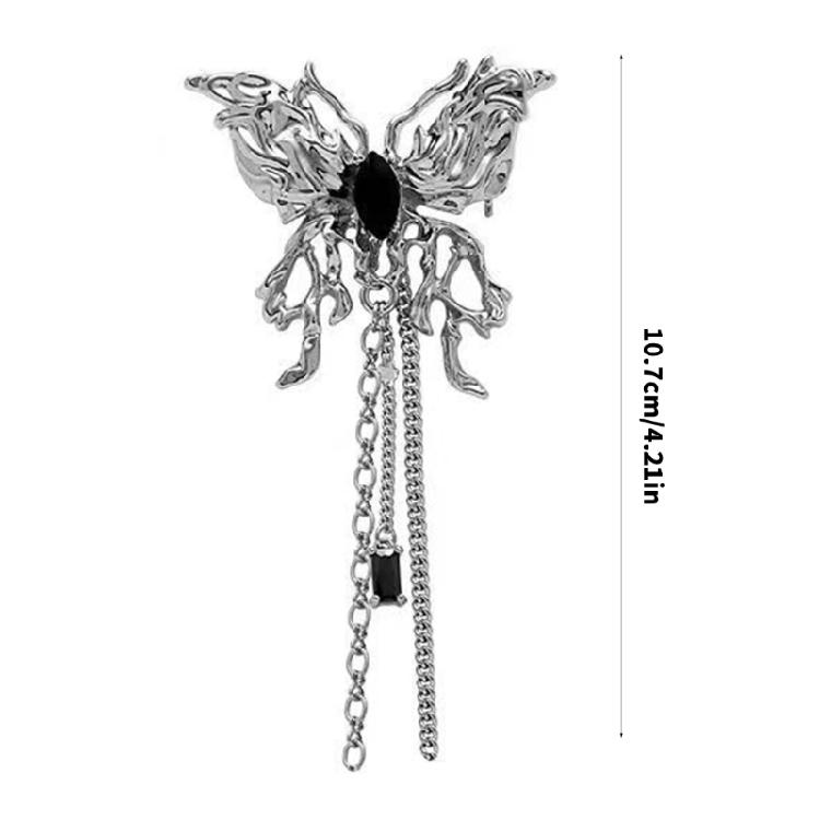 Dynamic Tassels Movement Butterfly Brooch Versatile Scarf Pin Contemporary Alloy Jewelry Accessories for Clothing