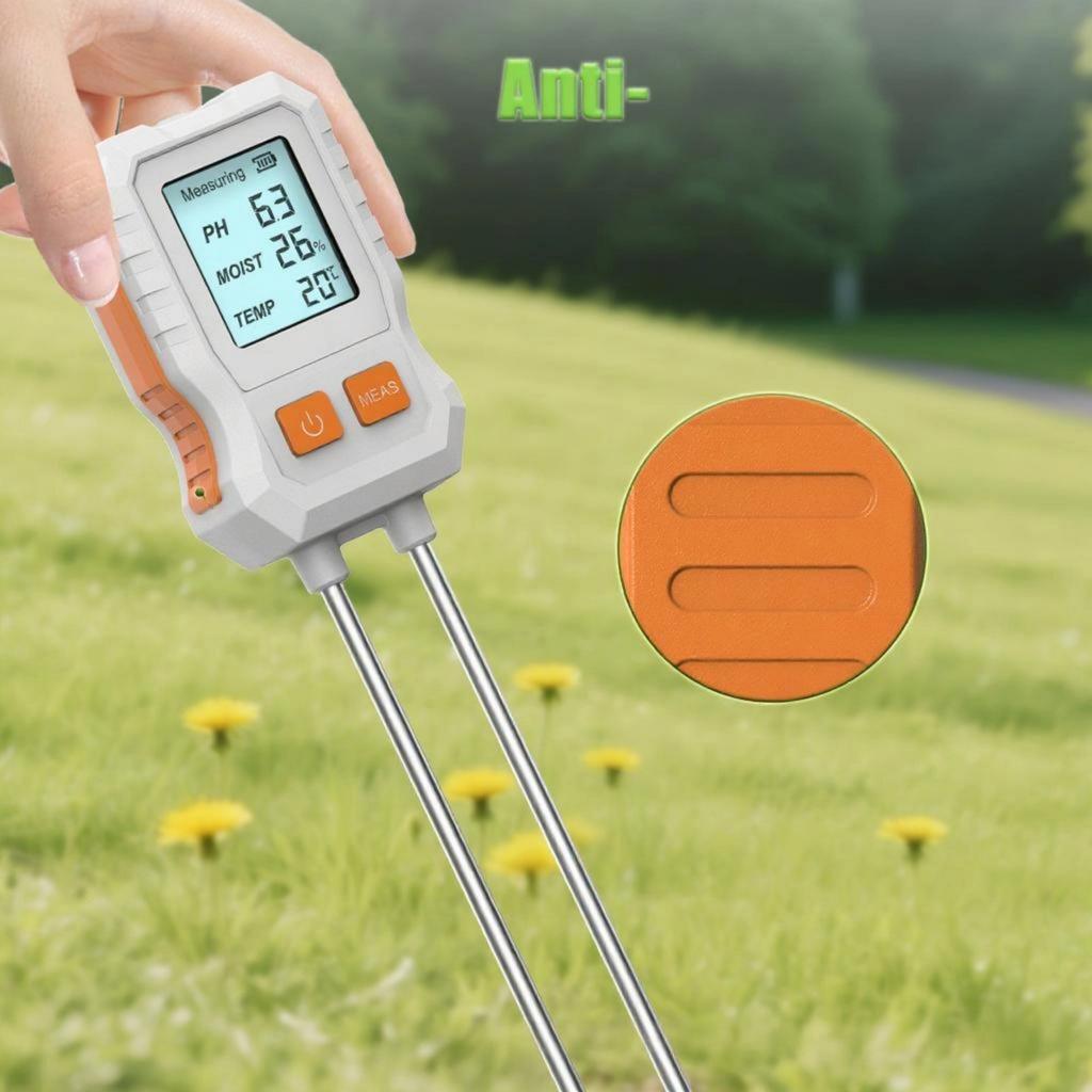 Compact Soil Instrument for Monitoring Acidbase Value Temperature Humidity Level with Digital Readout in Various Setting