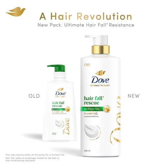 DOVE Hair Fall Rescue Shampoo 650 Ml|| For Damaged Hair|| Hair Fall Control for Thicker Hair - Mild Daily Anti Hair Fall Shampoo for Men & Women