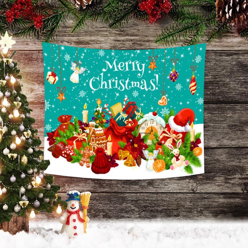 Vánoční tapiserie Vánoční pozadí Layout Látka Obývací pokoj Santa Claus závěs