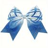 Popular Cheerleader Hair Ties: Rhinestone Swallowtail Bow with Ribbons