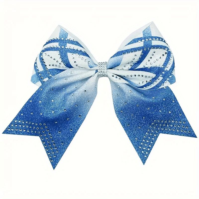 Popular Cheerleader Hair Ties: Rhinestone Swallowtail Bow with Ribbons