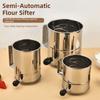 Stainless Steel Flour Sifter Hand Crank Powder Sugar Shake Powder Sugar Sifter  Baking