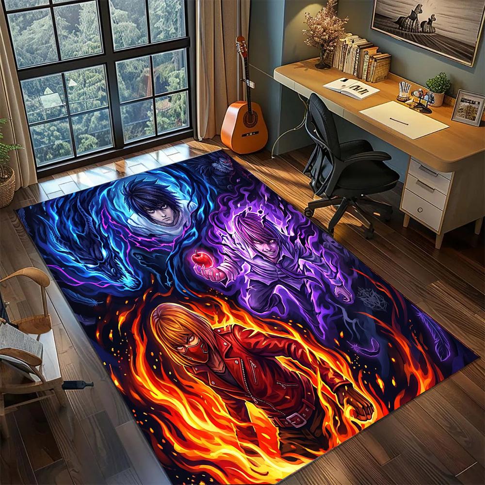 Death Note Floor Mat Non Slip Large Area Washable Rug Carpet Bedroom Gamer Room Home Decor.-TING