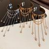 Korean Ins Star Fringe Open Bangles for Women Temperament Arm Chain Spice Sweet Cool Wind Y2k Fashion Hand Jewelry Goth Girl