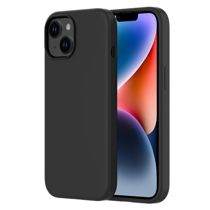 Coque pour iPhone 15 - Touch Pure QDOS - Noir - Souple - Compatible MagSafe