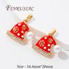 Christmas Gifts Happy New Year 2026 18K Gold Plated Brass Charms For Necklaces,Pendants For Jewelry Making,Women's Gift Xmas