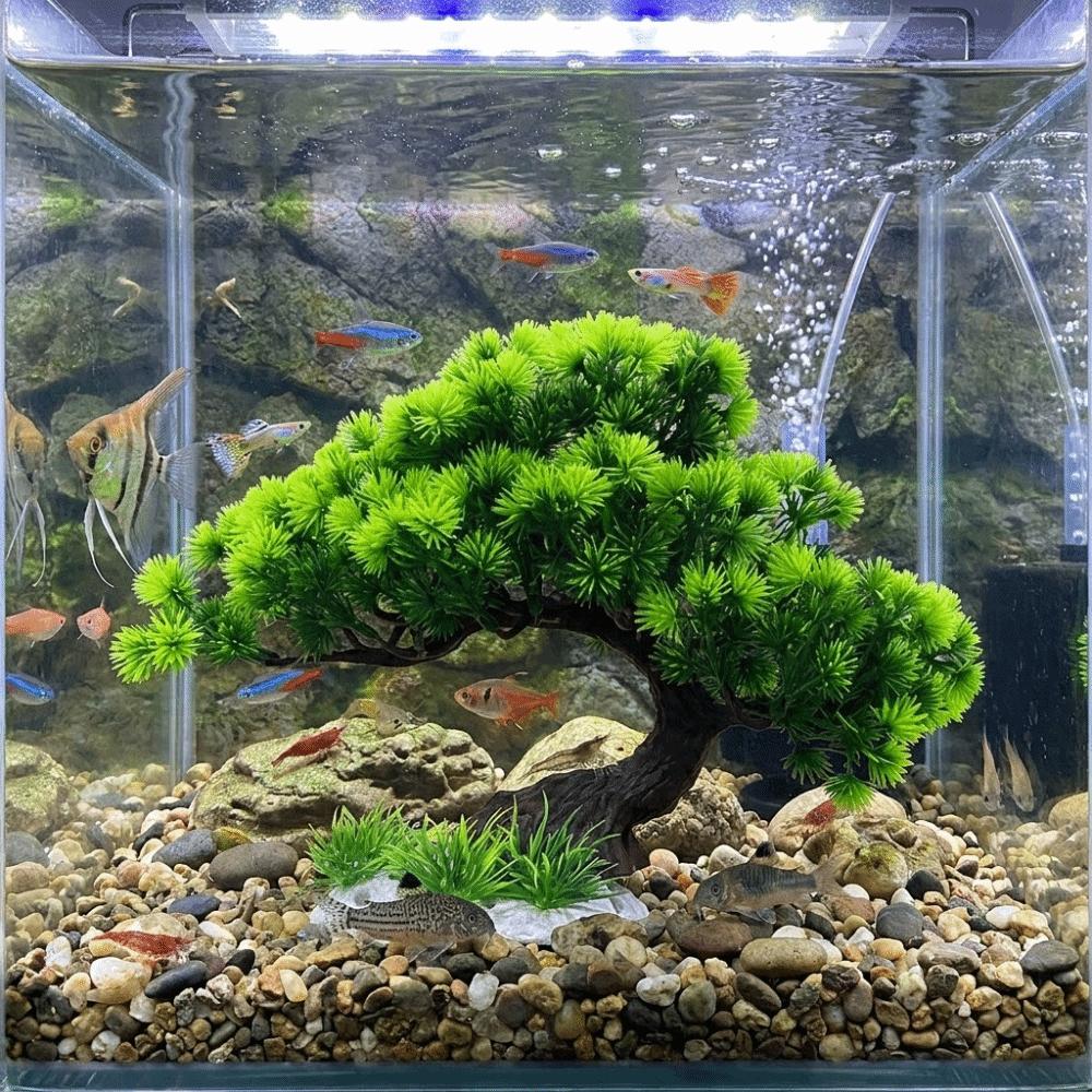 Plastic Simulation Aquatic Plant Natural Look Lifelike Tree Underwater Plants Artificial Welcome Pine Realistic Pine Tree