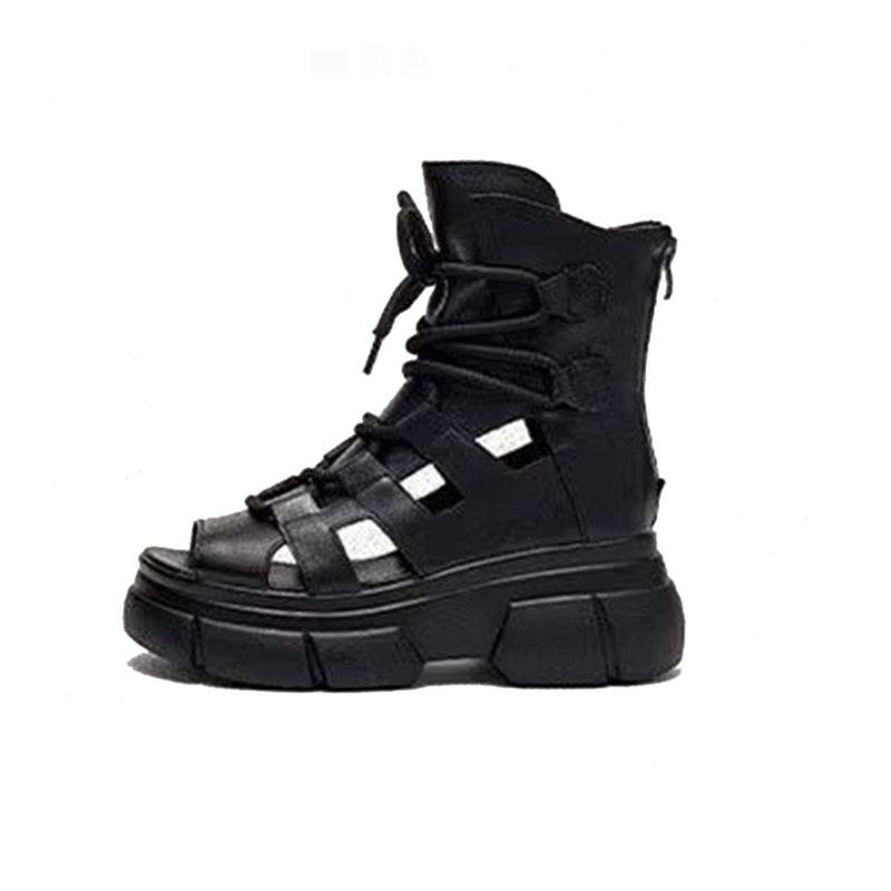 Fashion Women's Sandals Platform New Summer Shoes Hollowed-out Breathable Roman Sandales Femmes High-heeled Wedge Gladiator Sandalias