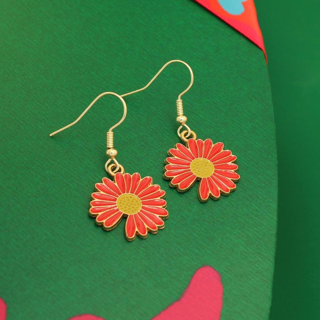 Cross-border Fashion Daisy & Sunflower Earrings - Versatile & Stylish Drops