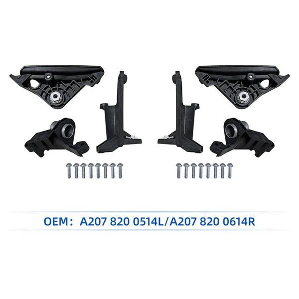 Pair of Headlight Repair Brackets A2078200514L/R for 14-17 Mercedes-Benz E-Class