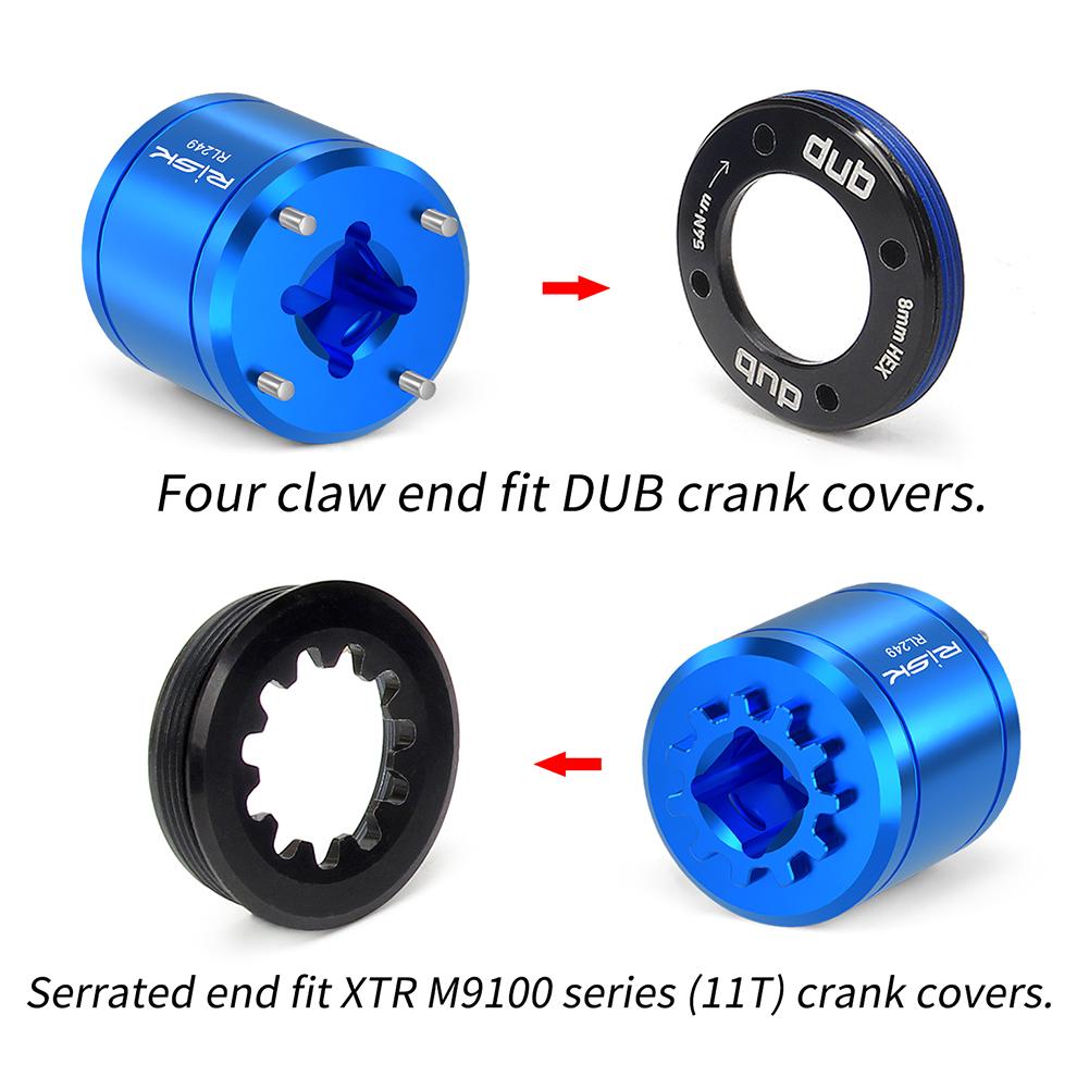 Middle Shaft Crank Screw Disassembly Tool Portable DUB Toothed Disc Crank Cover Disassembly Tool Bicycle Repair Tool
