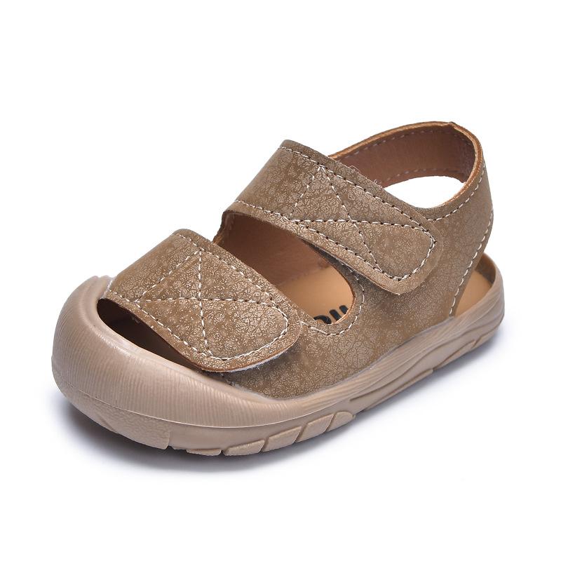 

Anti-Collision Infant Sandals: Soft Sole, Closed-Toe Summer Shoes for Girls Sizes 15-19 (5 pairs) хакі