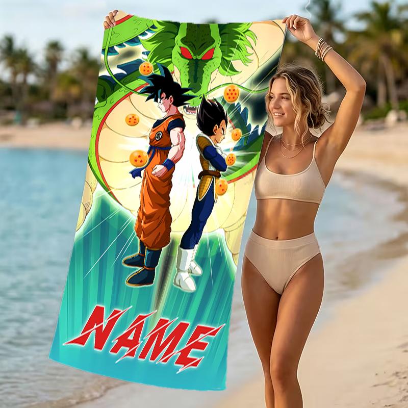 Customizable Personalized Beach Towels Dragon Ball Themed designs.Suitable for the Beach, Yoga, Sports;ideal As Beach Accessories