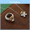 Bear Velvet Highend Necklace And Ring Set With Sparkling Gemstone Details Ladies For