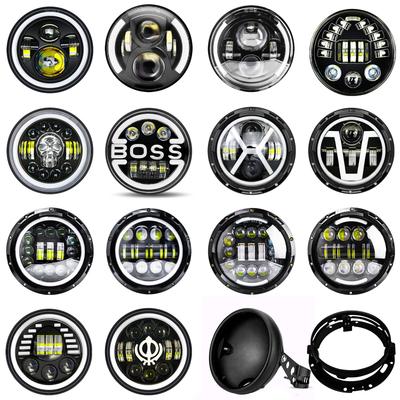 7-calowy motocyklowy reflektor LED do motocykla JEEP Wrangler JK Harley Touring Road King Yamaha 7-calowy okrągły reflektor LED