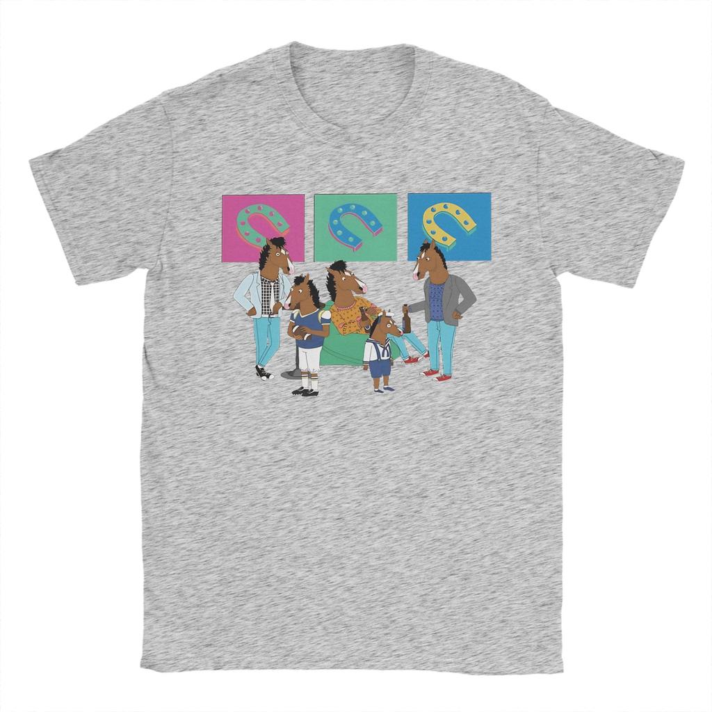 Retro Drama Comedy 90s Show Movie BoJacks HorseUnisexs TShirt Cotton Tees Round Collar Short Sleeve T Shirts Plus Size Clothes