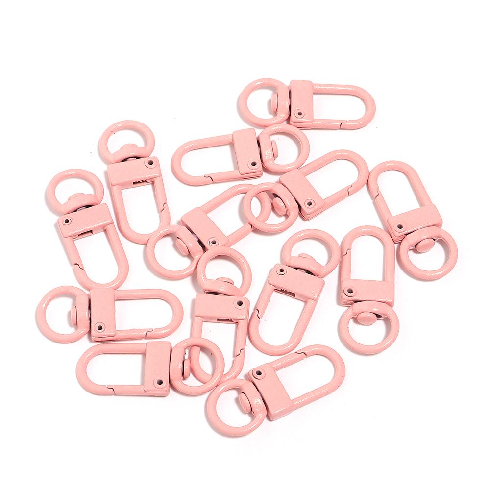 10pcs/lot Colorful Alloy Snap Lobster Clasps Hooks Keychain Findings For DIY Key Chains Necklace Bracelet Accessories Wholesale