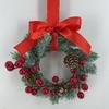 Christmas Cabinet Wreath Pine Needles Berries Pine Cones Decor Kitchen Shelves Indoor Outdoor Garland