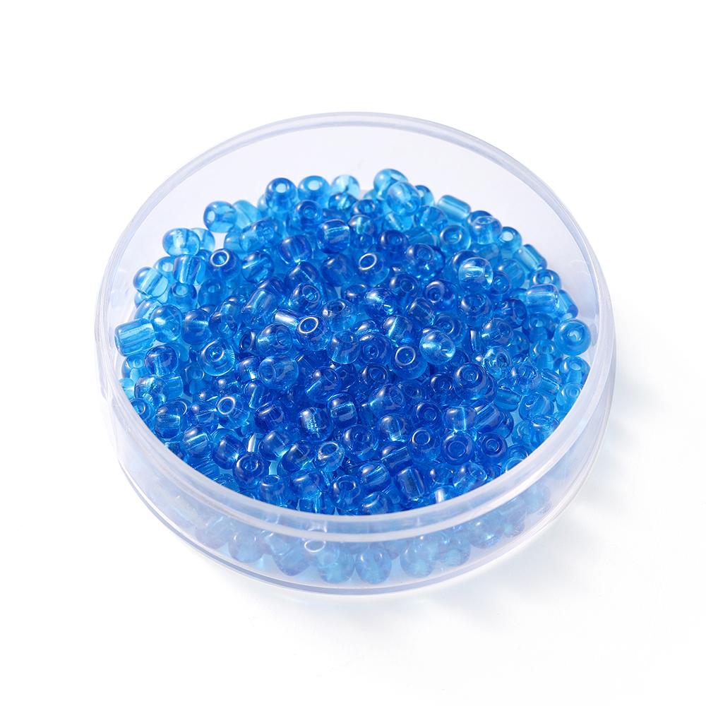 300Pcs/Lot 4mm Transparent Glass Round Loose Spacer Seed Beads For Jewelry Making Handmade DIY Bracelet Necklace Accessories