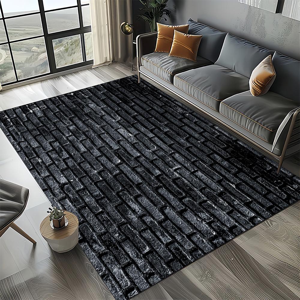 2025 New Style Brick Stone Building Wall Originality Rug Carpet for Living Room Bedroom Home Decor,kid Non-slip for Sofa Doormat
