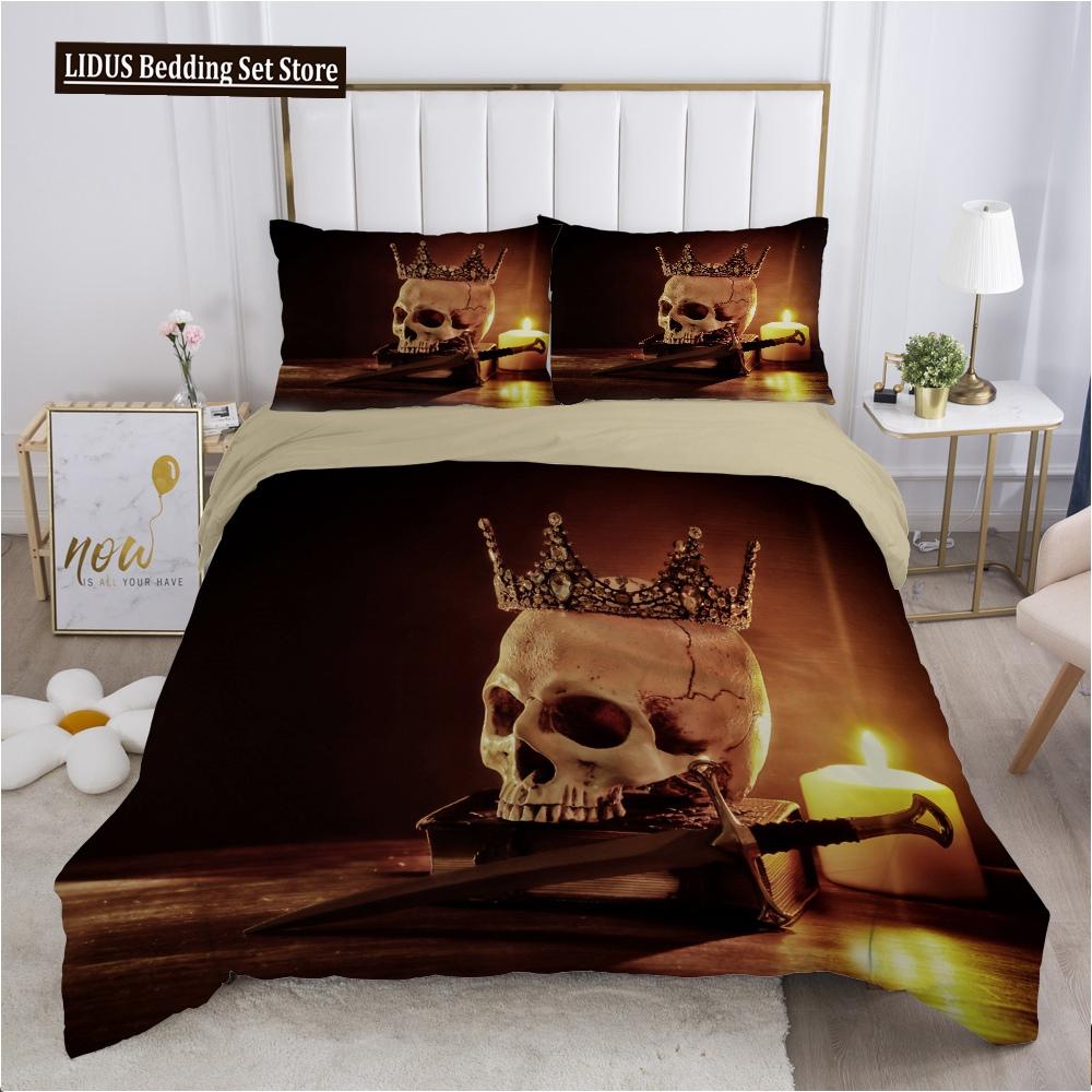 Set Copripiumino Teschio Urlo Horror 3D Misura Queen Set Biancheria da Letto Teschio di Zucchero Singolo Twin Full King Copripiumino Decorazione Camera da Letto