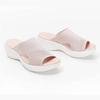Large size slippers women's summer new flat-bottomed fish mouth mesh breathable women's outer slippers