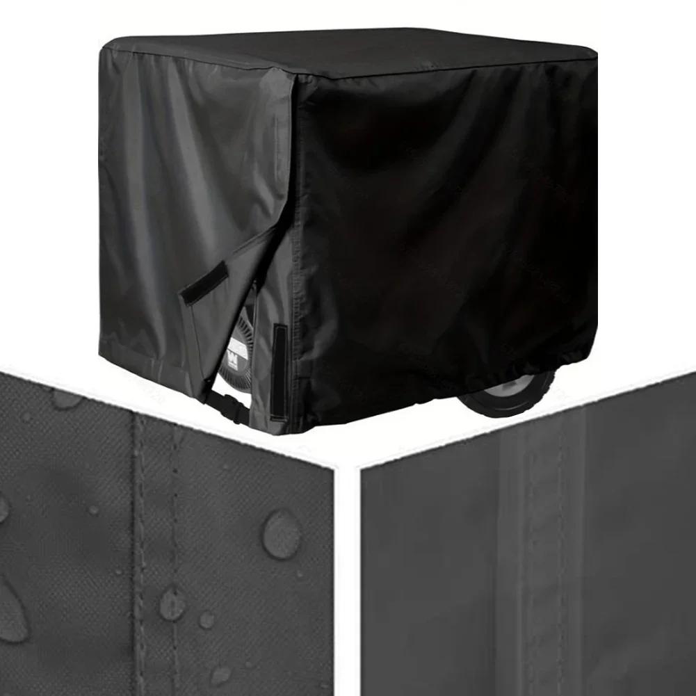 Heavy Duty Generator Cover Black Generator Cover 38 X 28 X 30 Inches Ventilated Generator Cover Waterproof Coating