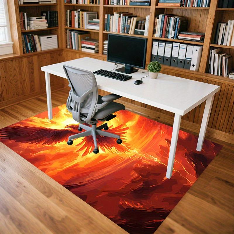 1pc Phoenix Rising Themed Rug for Home Decor, Non-slip Office Carpet, Chair Mat, Outdoor Mat, Christmas and Halloween Gifts-0731124