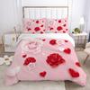 Bedding Set Digital Print Comfortable Duvet Cover for Home Bedroom Decoration, 1 Duvet Cover and 2pillowcase with Zippers