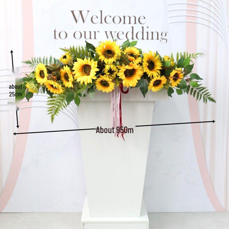 Luxury Business Podium Stand with Artificial Flower Decoration: Perfect for Speeches or Kindergarten Events