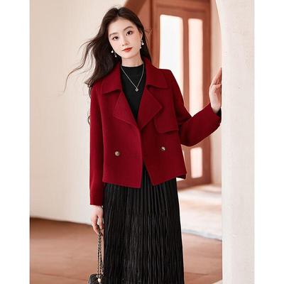 Fleeting Years Women's Elegant Short Wool Coat