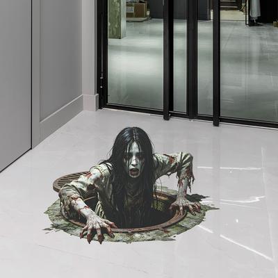 Creative Scary Hole Ghost Bedroom Living Room Entrance Hall Halloween Atmosphere Decoration Floor Stickers